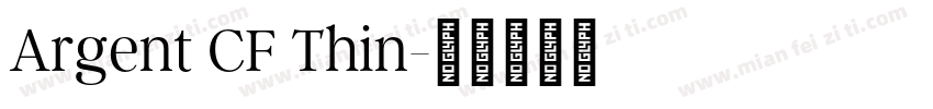 Argent CF Thin字体转换